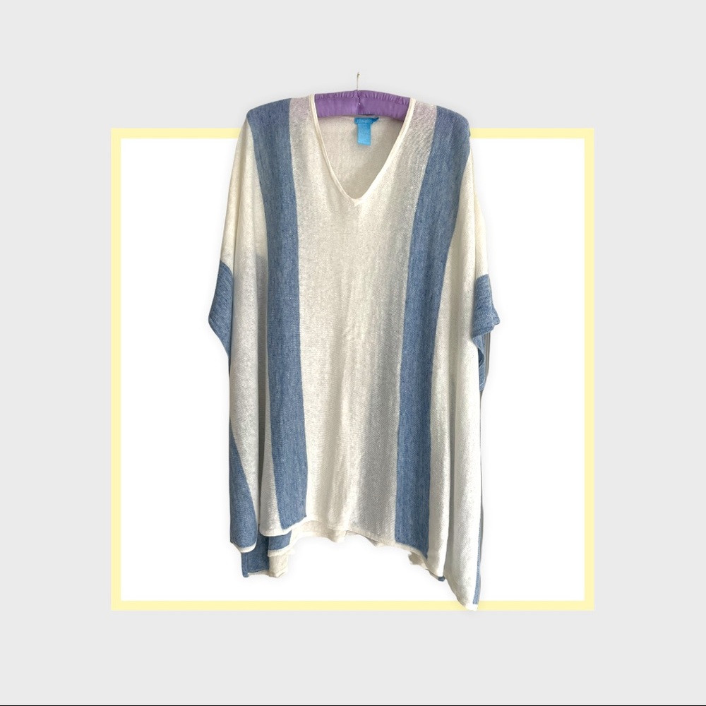 J.McLaughlin 100% Linen poncho, OS